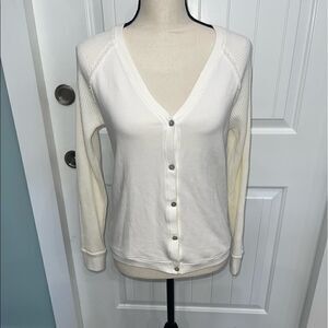 Red Haute cream button down top size small